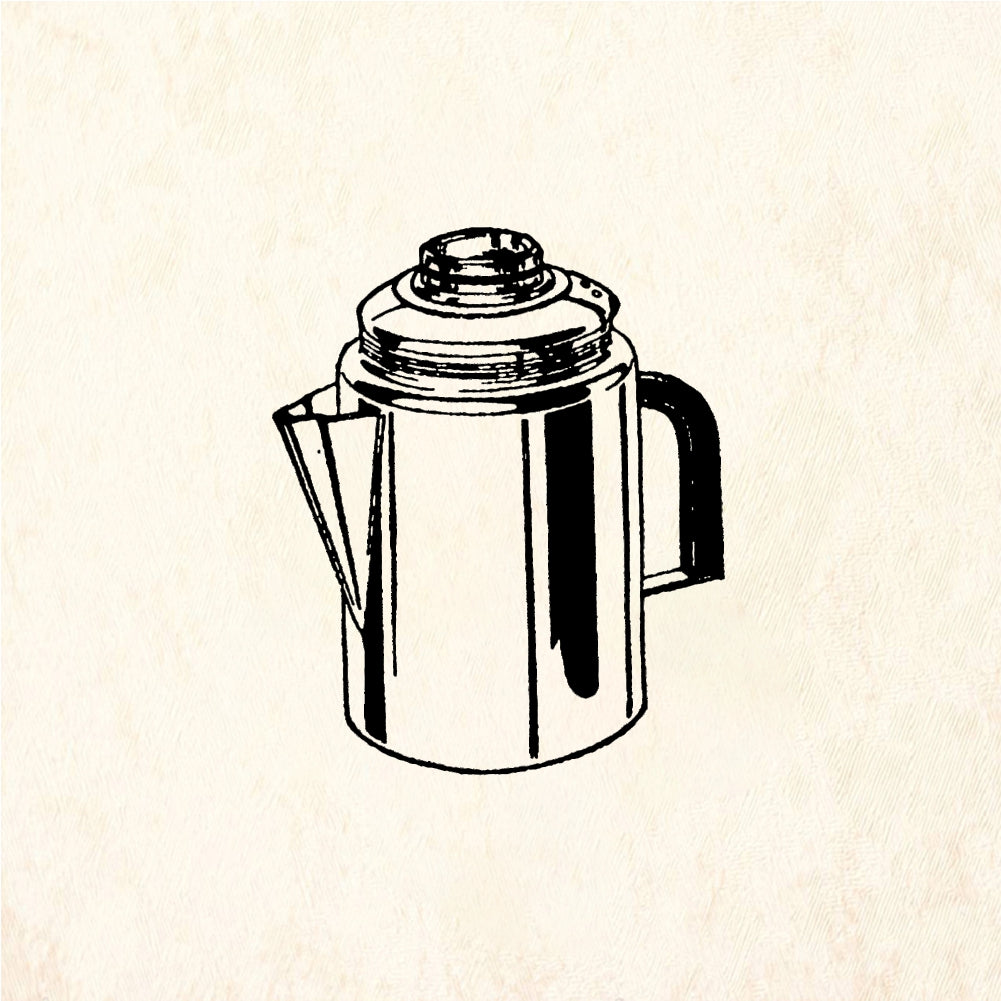 StampaFe Coffee pot GG Coffee Pot - Rubber Stamp 1.25 x 1.5