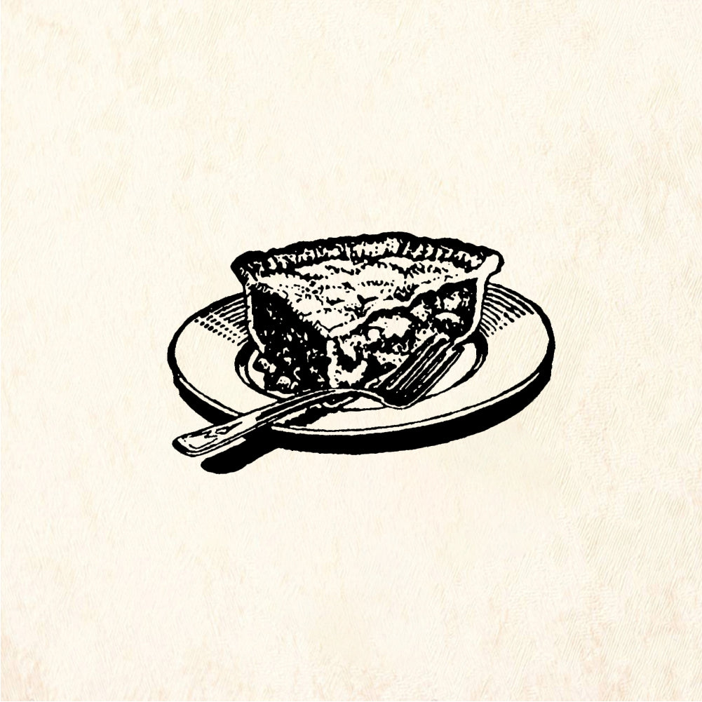 StampaFe Pie slice - Rubber Stamp 1.25 x 0.5
