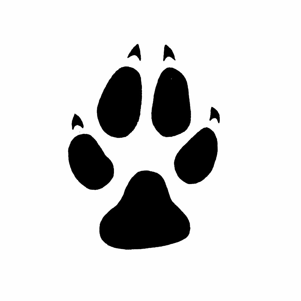 StampaFe Dog paw print, lg. Large Dog Paw Print - Rubber Stamp 1.75 x 1.75