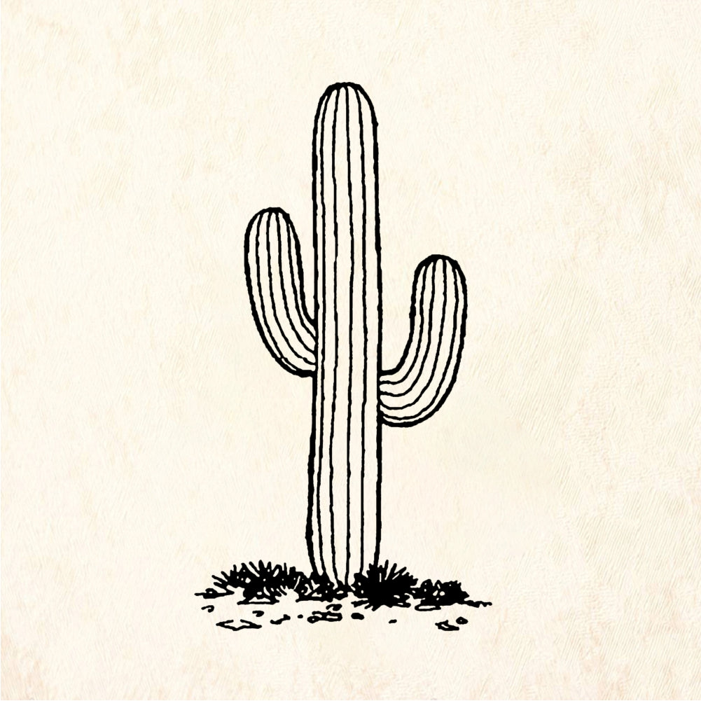 StampaFe Saguaro Cactus Rubber Art Stamp