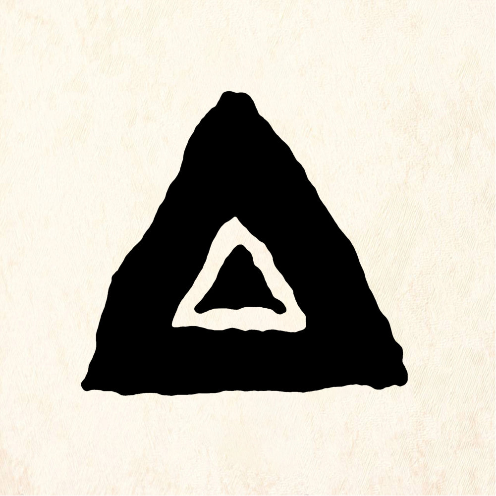 StampaFe Dark Triangle Geometric Rubber Art Stamp