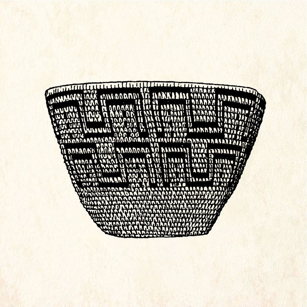 StampaFe Woven Geometric Basket Rubber Art Stamp