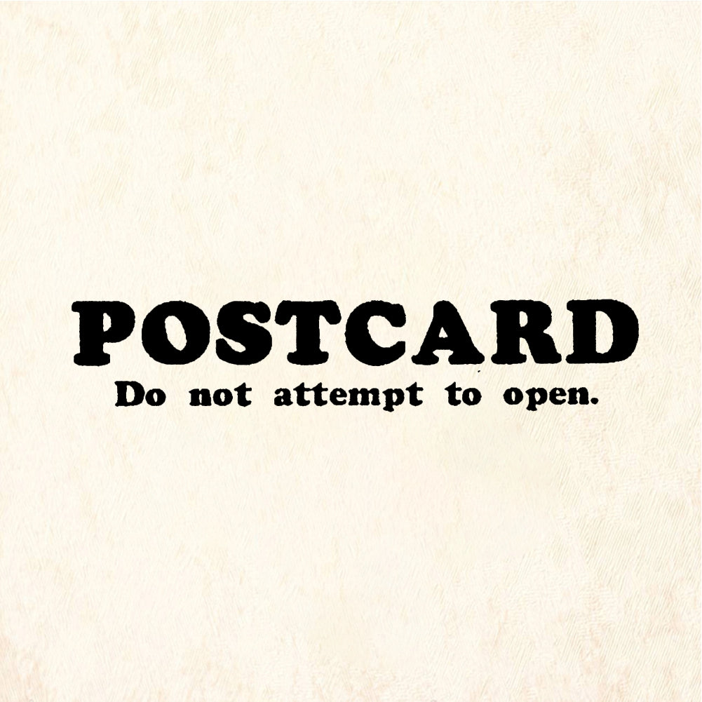 StampaFe POSTCARD, do not open Do Not Open Postcard - Rubber Stamp 1.5 x 0.5