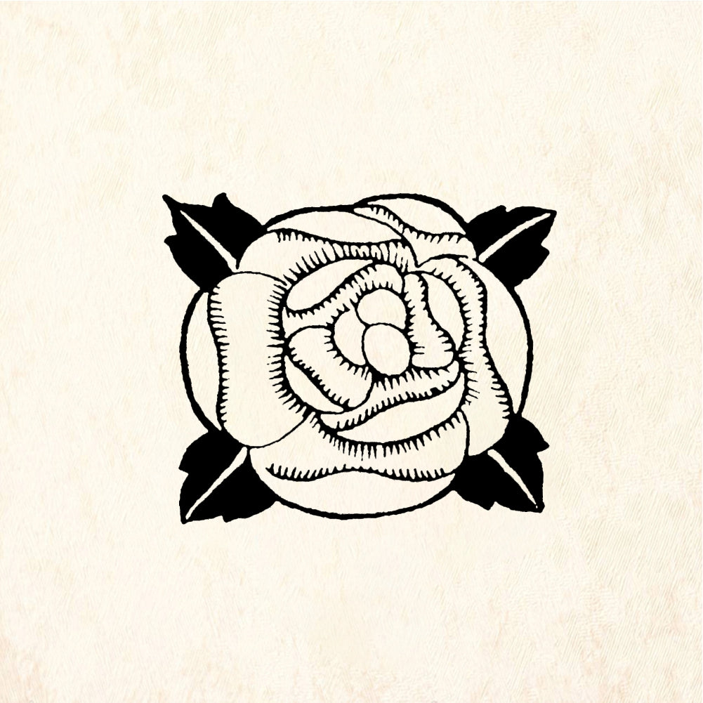 StampaFe Rose Square - Rubber Stamp 1 x 1.25