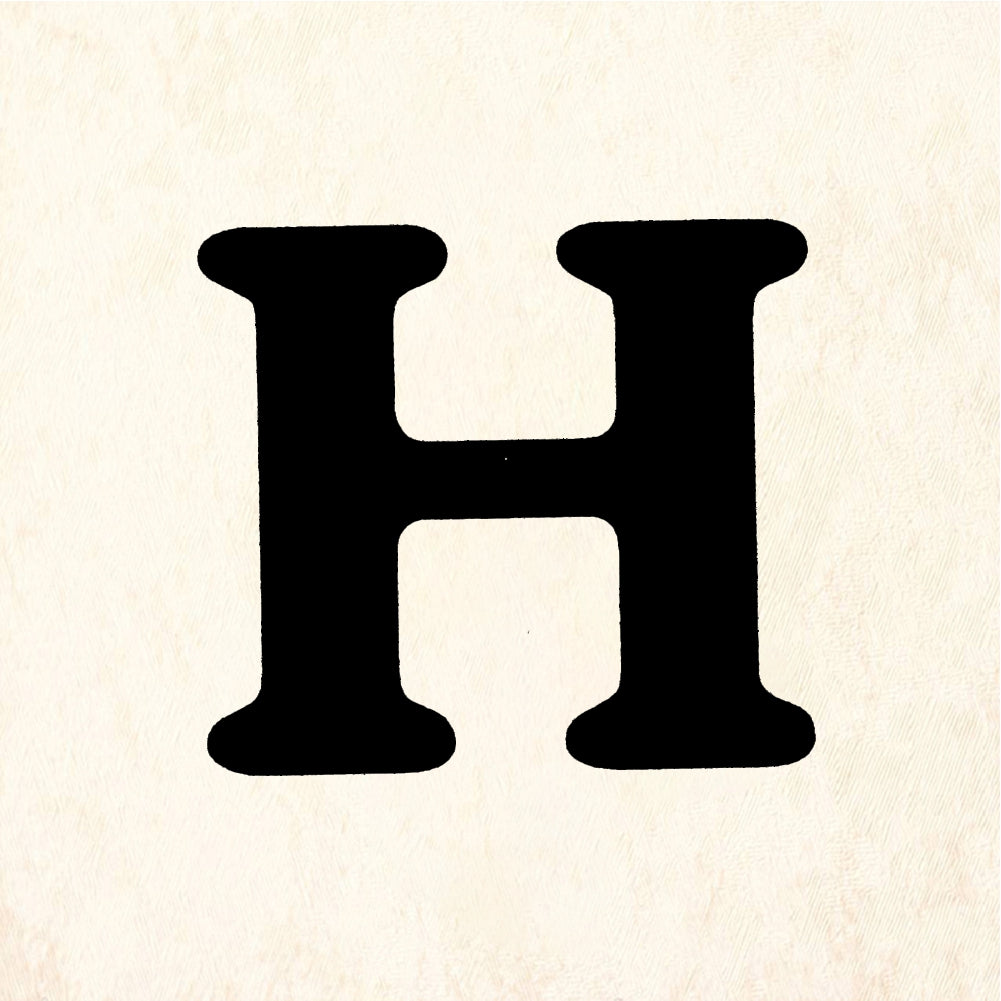 StampaFe Bold Letter H - Rubber Stamp 1 x 1.5