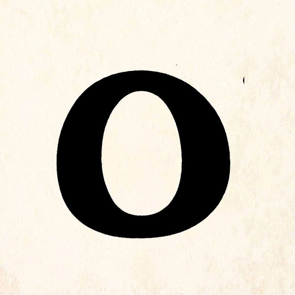 StampaFe Bold Letter O - Rubber Stamp 1 x 1.5