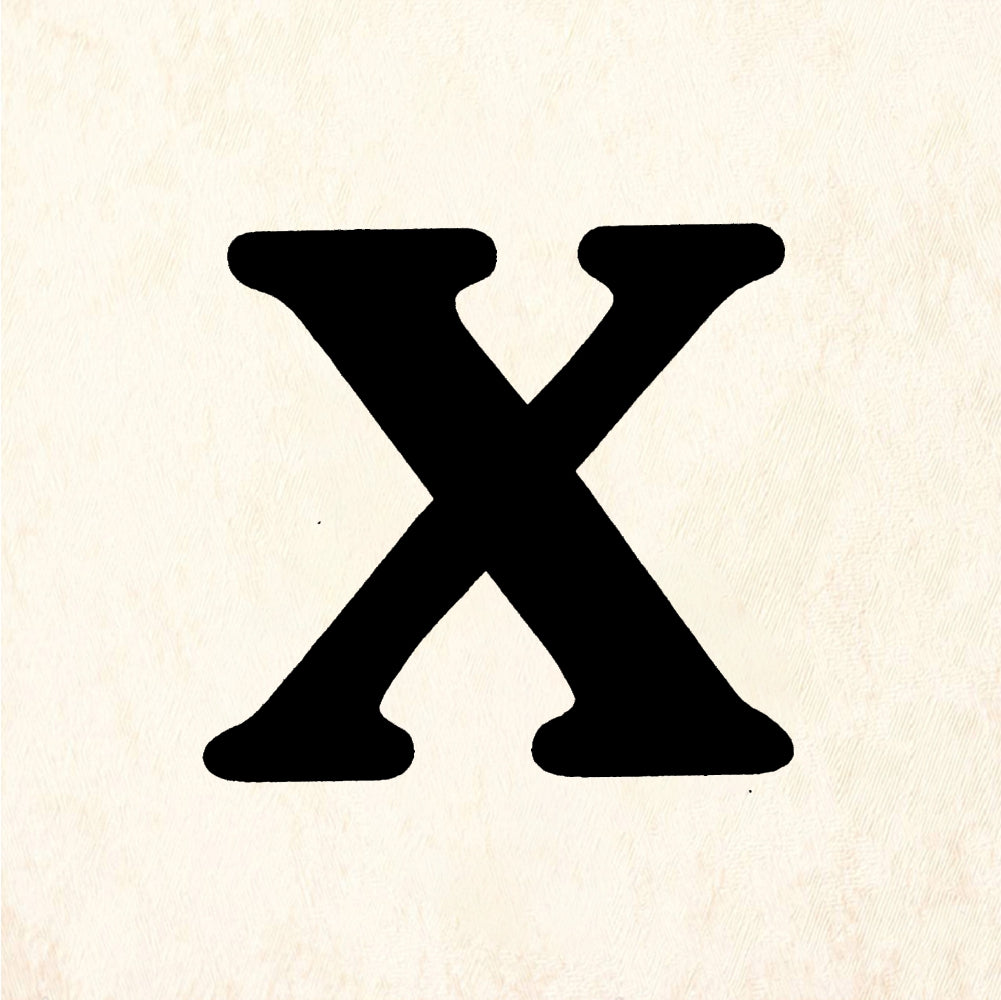 StampaFe Bold Letter X - Rubber Stamp 0.75 x 1.5