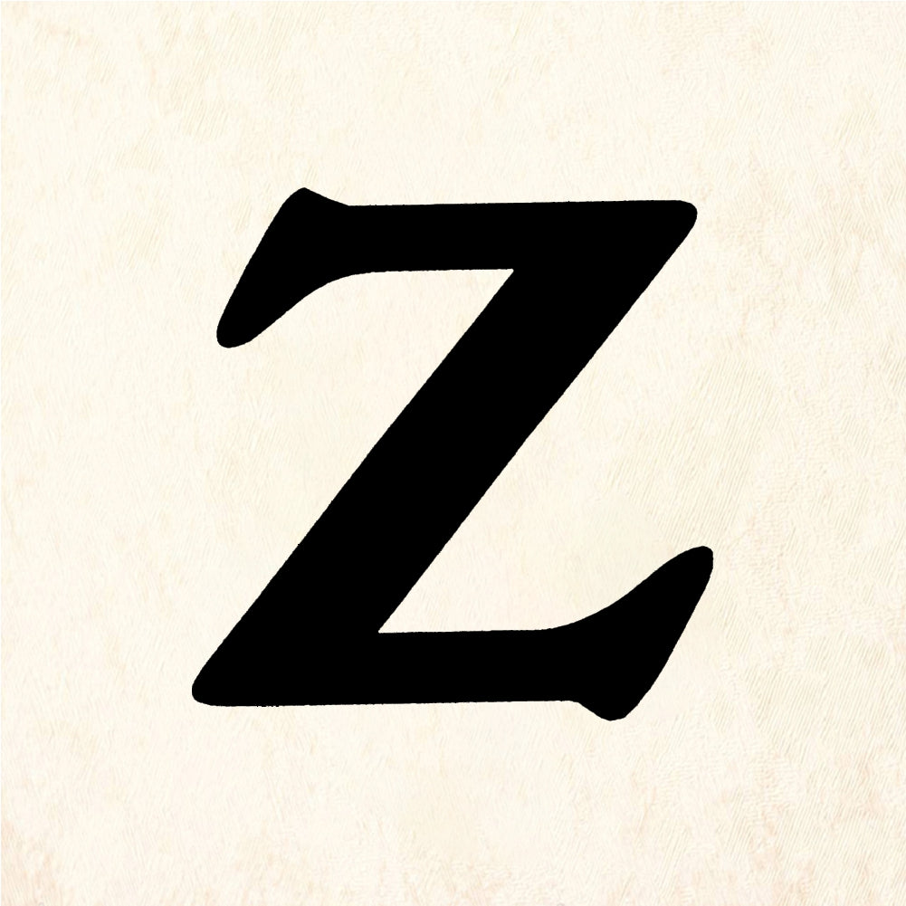 StampaFe Bold Letter Z - Rubber Stamp 1.25 x 1.5