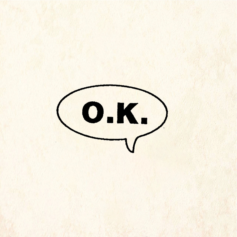 StampaFe O.K. balloon, sm. OK Balloon Small - Rubber Stamp 1 x 0.75