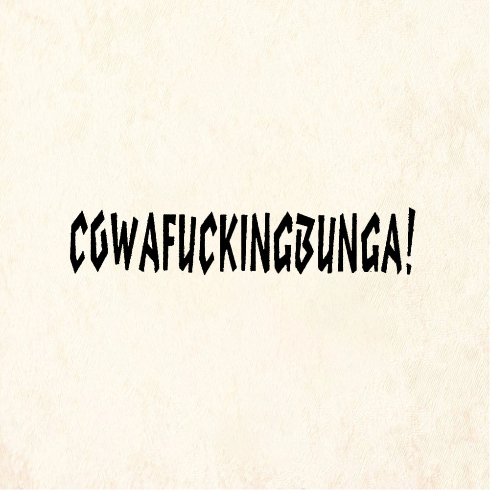 StampaFe COWAFUCKINGBUNGA! Cowafuckingbunga - Rubber Stamp 2 x 0.25