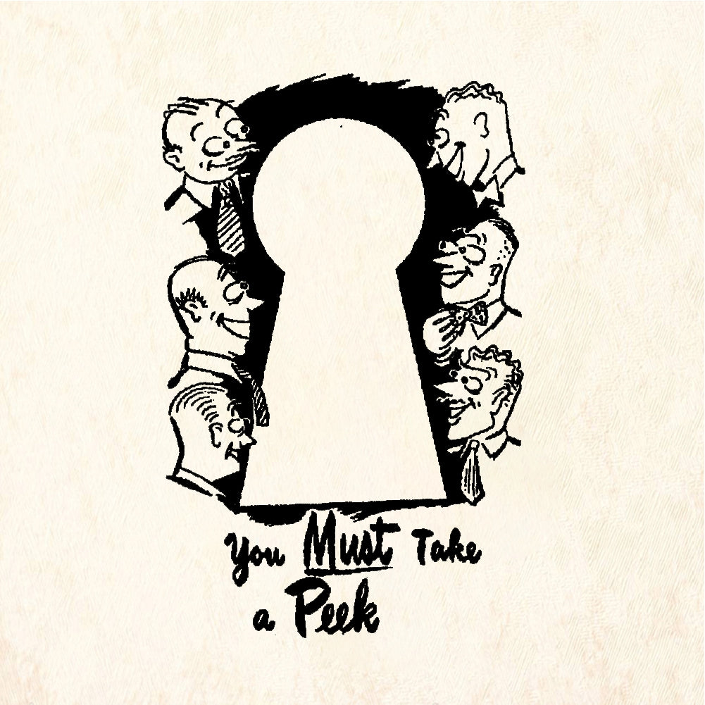 StampaFe You Must Take a Peek Take A Peek Keyhole - Rubber Stamp 1.75 x 2