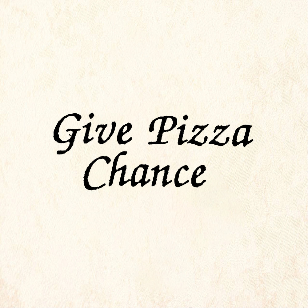 StampaFe Give Pizza Chance - Rubber Stamp 1.75 x 0.5