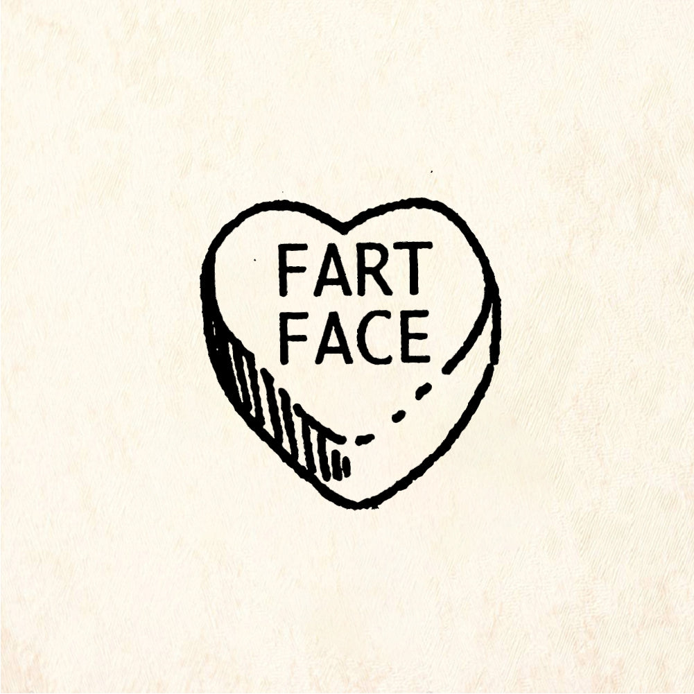 StampaFe FART FACE heart - Rubber Stamp 1.25 x 1