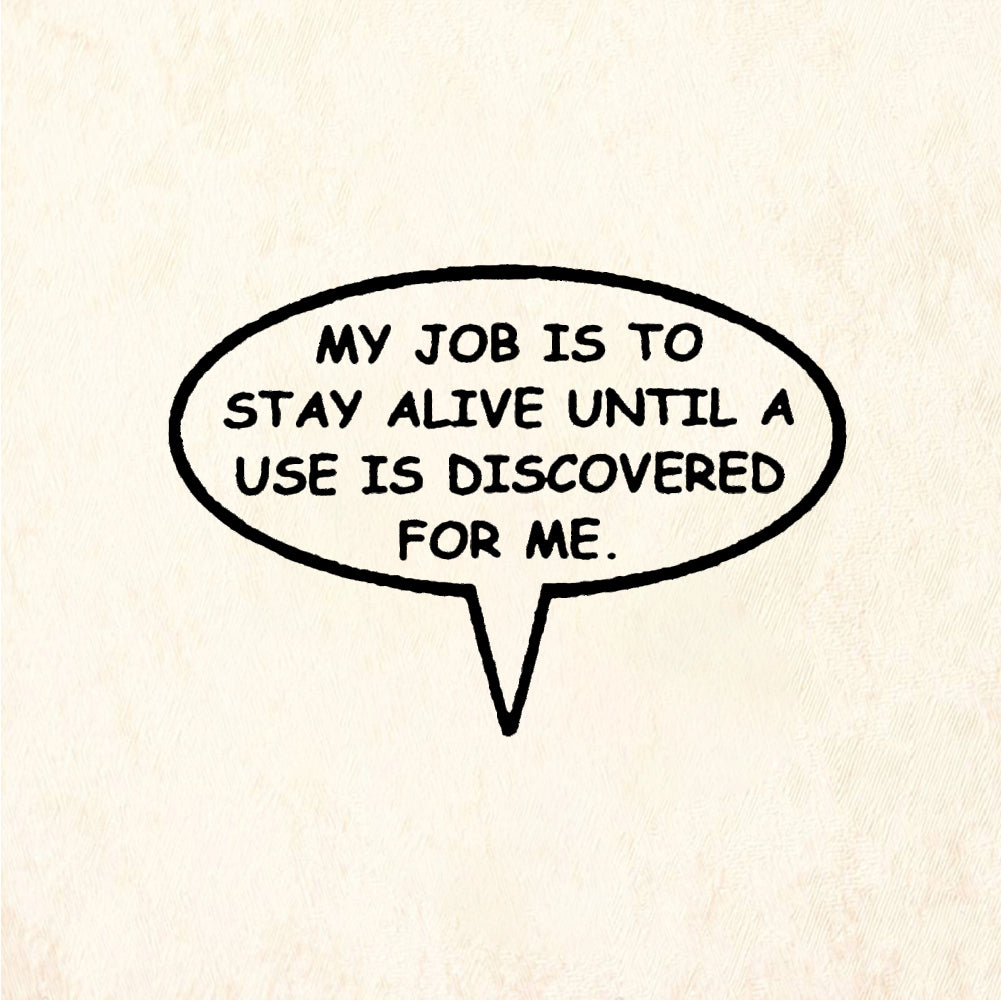 StampaFe My Job Is to Stay Alive Humorous Quote Rubber Stamp 1.25 x 0.75