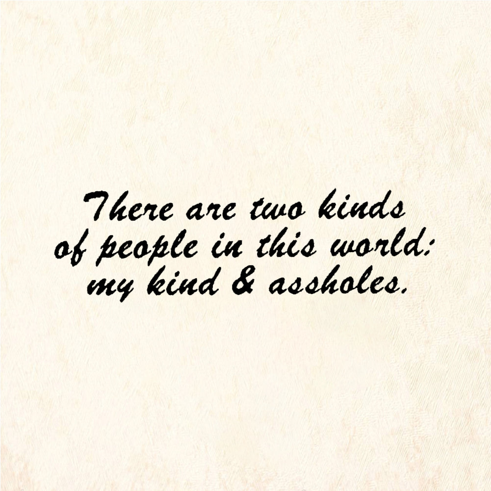 StampaFe THERE ARE TWO KINDS OF PEOPLE - Rubber Stamp 2 x 0.25