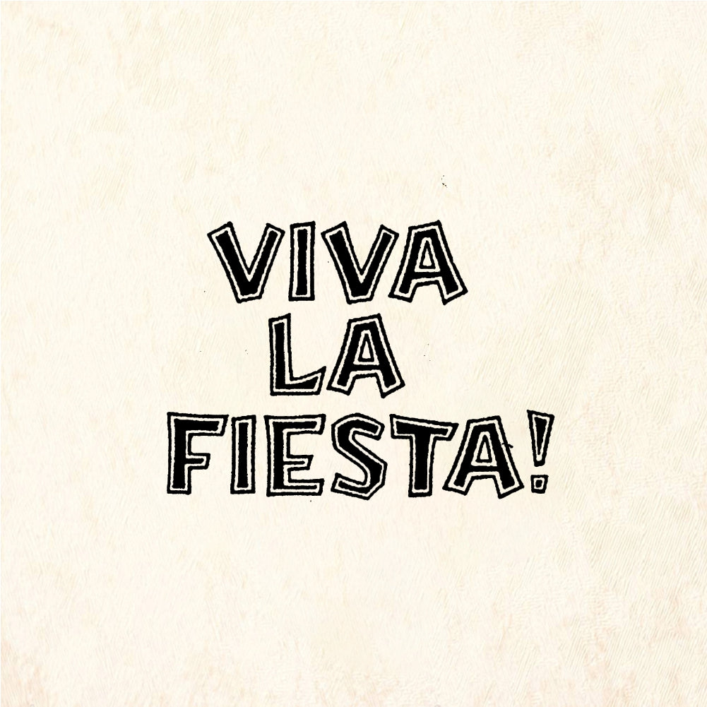 StampaFe VIVA LA FIESTA, outline Viva La Fiesta Outline - Rubber Stamp 2 x 1.25