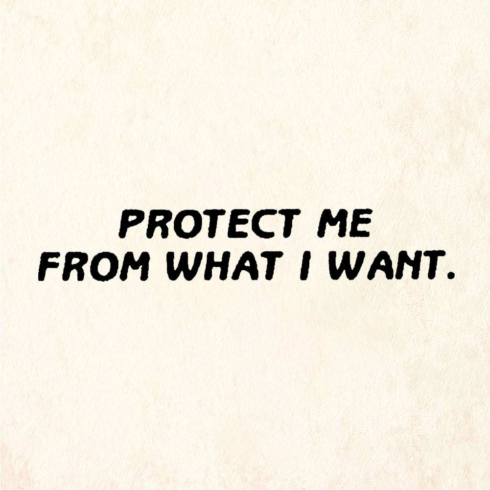 StampaFe PROTECT ME FROM WHAT I WANT Protect From Want - Rubber Stamp 2.25 x 0.5