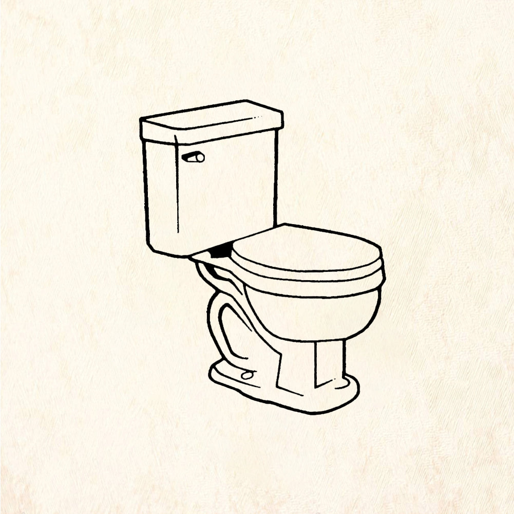 StampaFe Tiny Toilet - Rubber Stamp 1.25 x 1