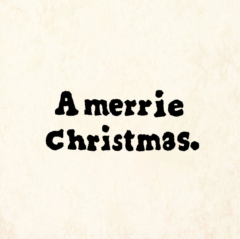 StampaFe A merrie Christmas. A Merrie Christmas - Rubber Stamp 1.5 x 1