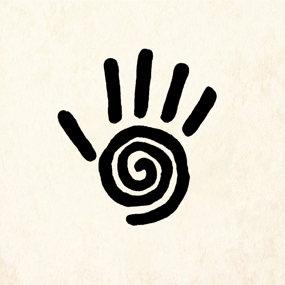 StampaFe Swirl hand, med. Medium Swirl Hand - Rubber Stamp 2.25 x 2.75
