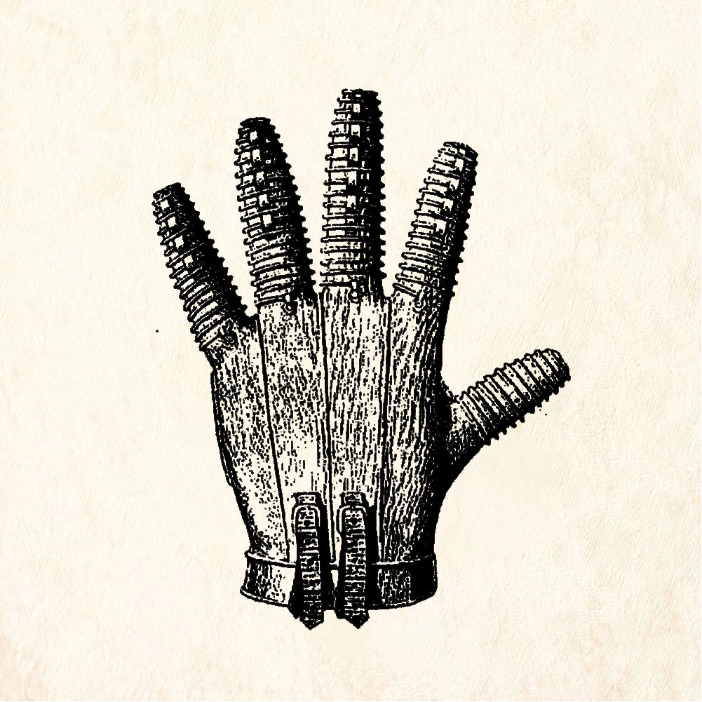 StampaFe Nubby glove Nubby Gloved Hand - Rubber Stamp 1.25 x 1.75