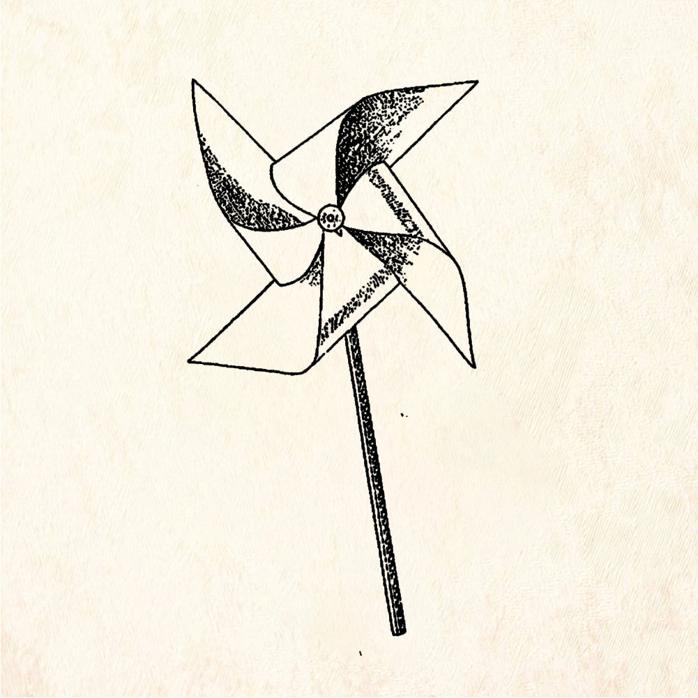StampaFe Pinwheel - Rubber Stamp 1.5 x 1.75
