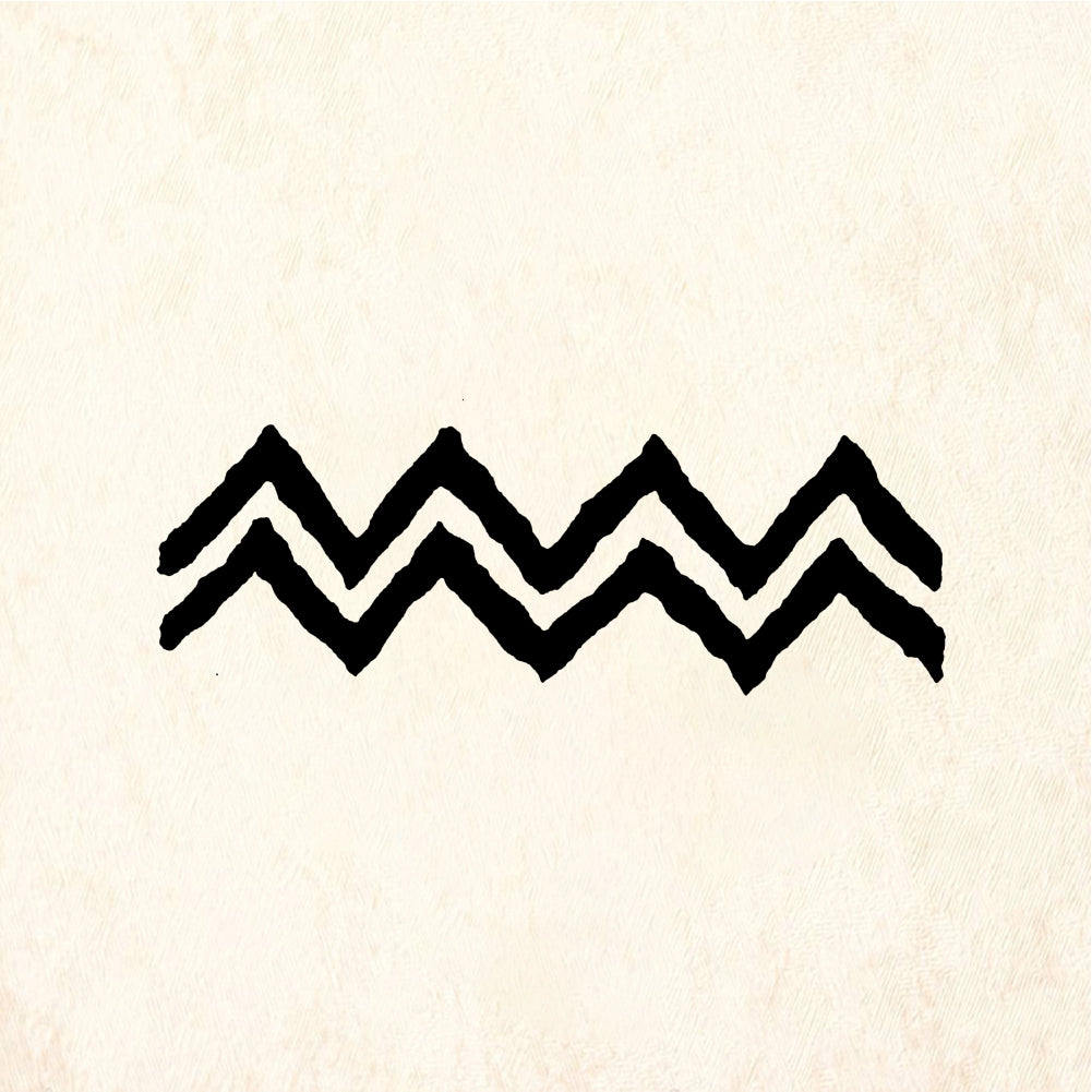 StampaFe Small Double Zigzag Border Rubber Art Stamp