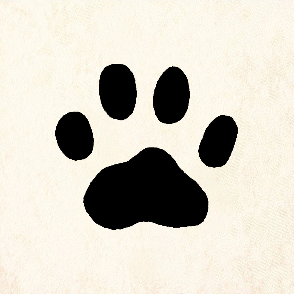 StampaFe Cat paw print, lg. Large Cat Paw - Rubber Stamp 1.25 x 1.25