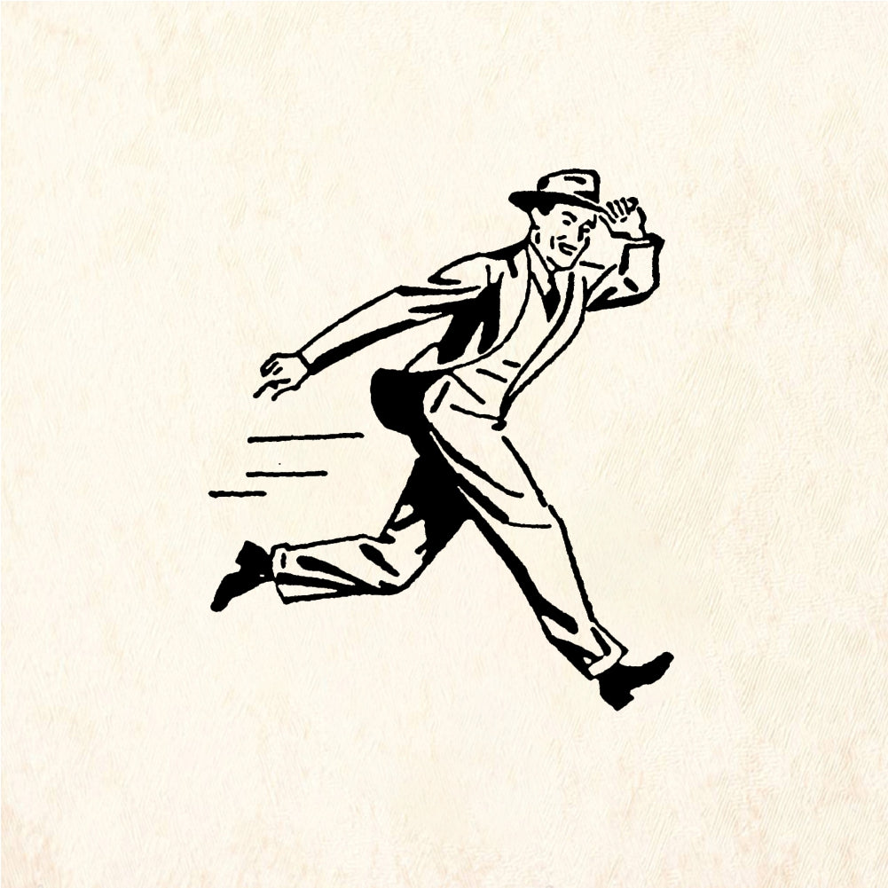 StampaFe Running man - Rubber Stamp 1.5 x 1