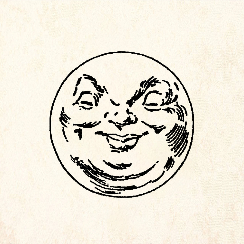 StampaFe Mr Moon - Rubber Stamp 1.25 x 1.5