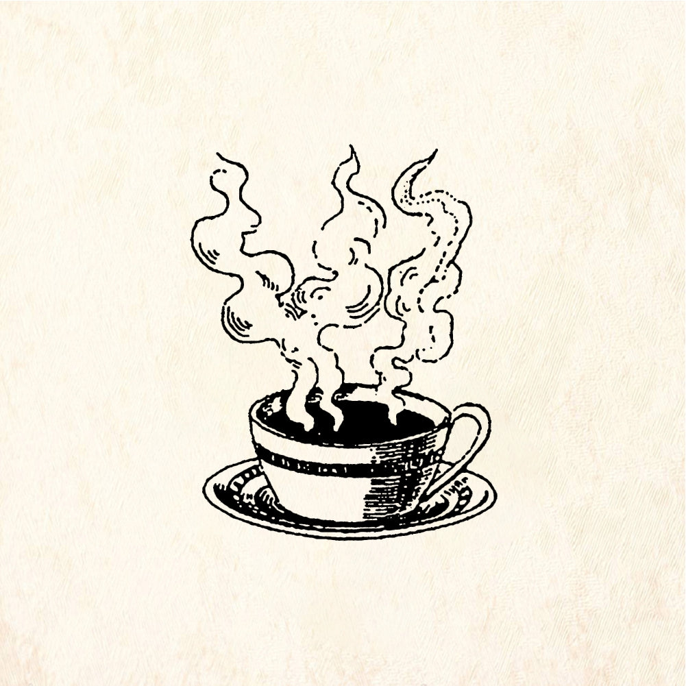 StampaFe Steaming coffee cup - Rubber Stamp 1 x 1