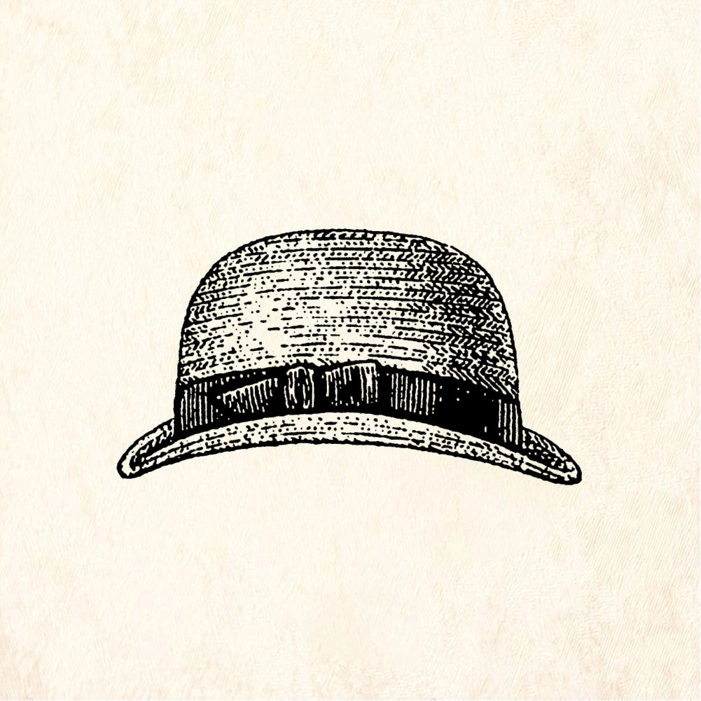 StampaFe Bowler hat, sm. - Rubber Stamp 0.5 x 0.75