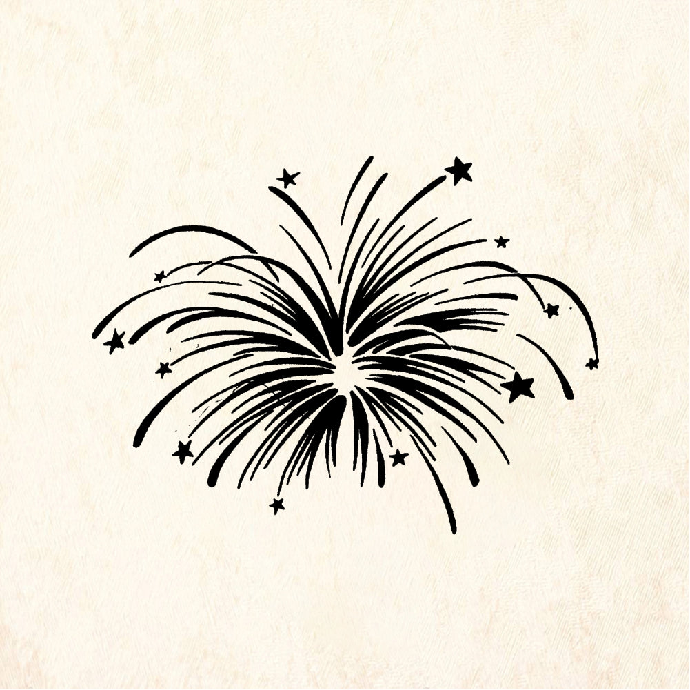StampaFe Exploding Firework - Rubber Stamp 2.25 x 2