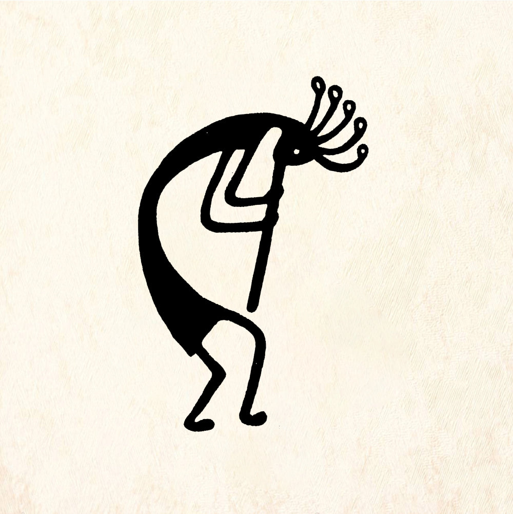 StampaFe Medium Curly Kokopelli Rubber Art Stamp