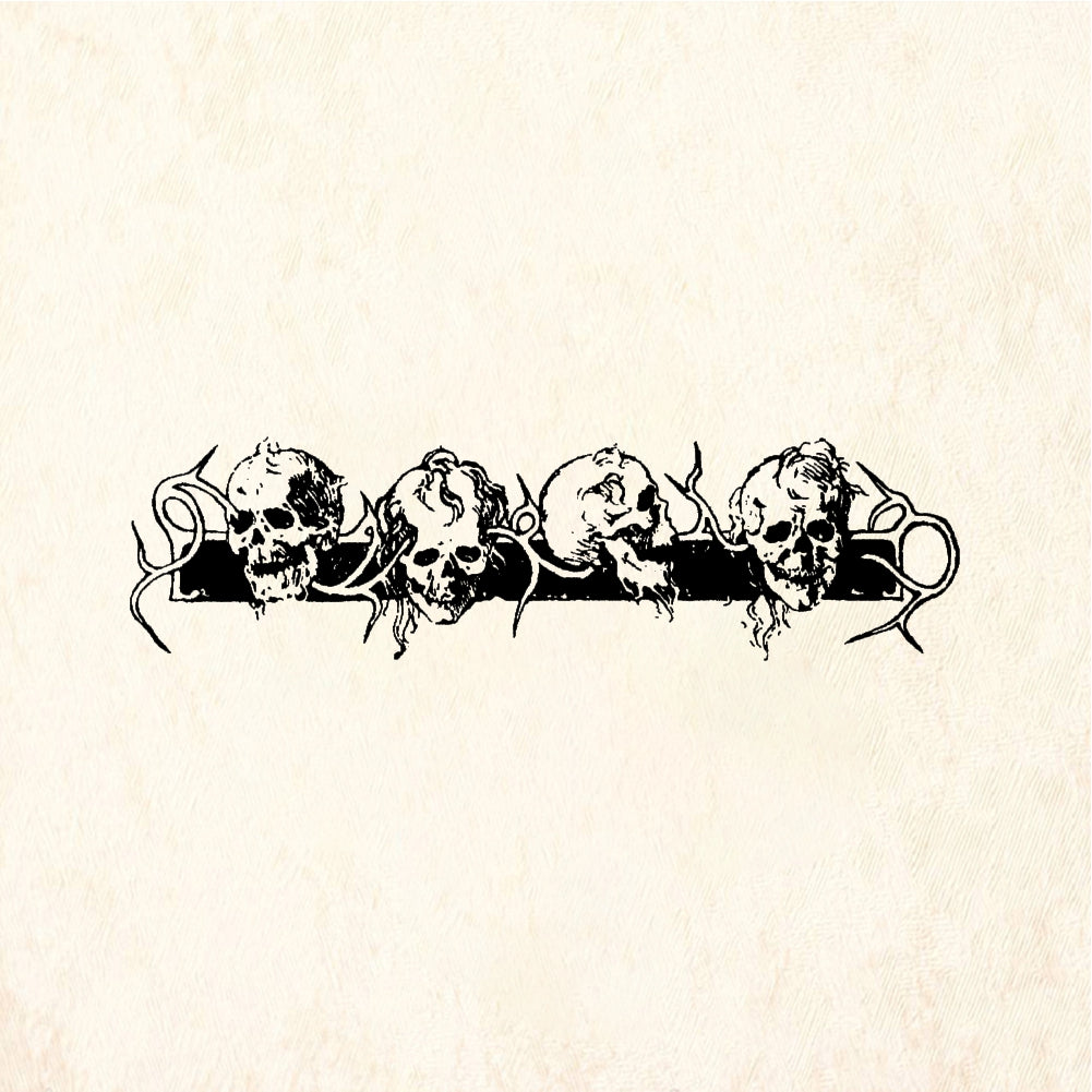 StampaFe Skull Border - Rubber Stamp 2.5 x 0.5