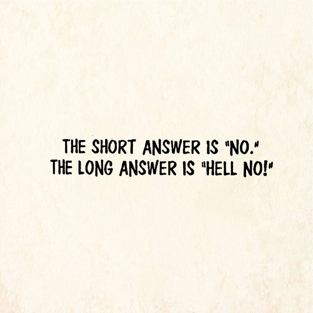 StampaFe THE SHORT ANSWER IS 'NO' Short Answer No - Rubber Stamp 1.25 x 0.5