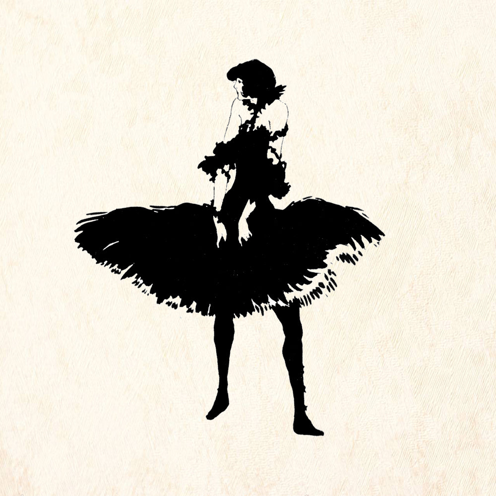 StampaFe Ballerina Vintage Rubber Art Stamp