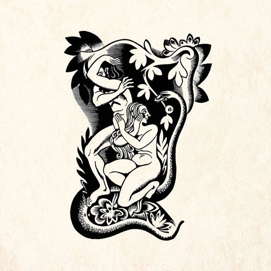 StampaFe Adam & Eve Botanical Rubber Art Stamp