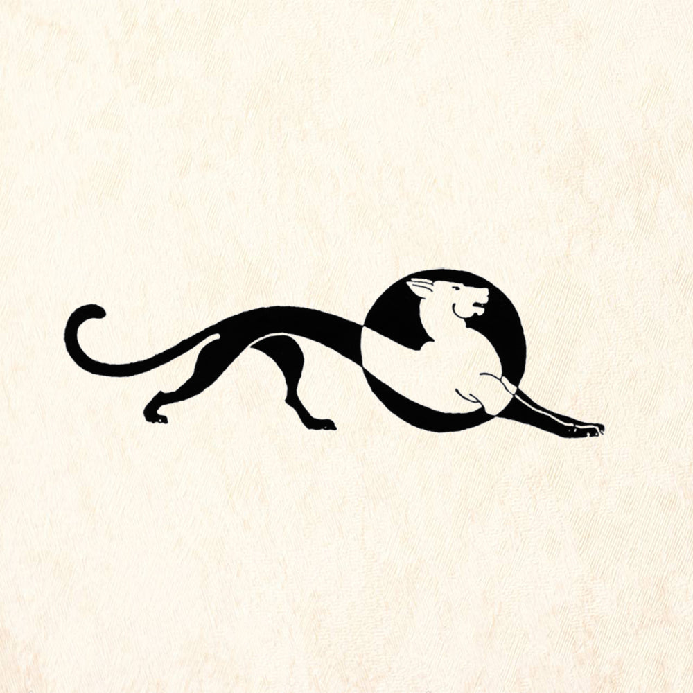 StampaFe Deco Hound Right Retro Rubber Art Stamp
