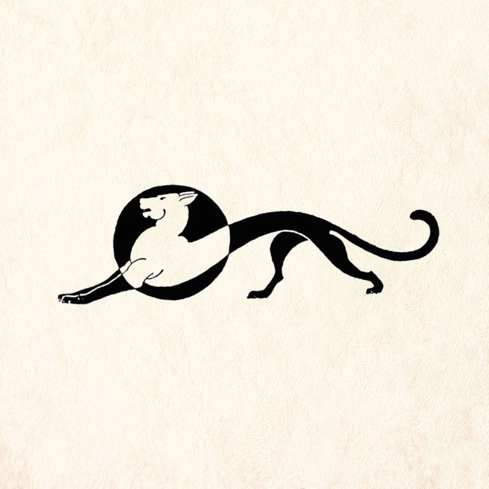 StampaFe Deco Hound Left Retro Rubber Art Stamp