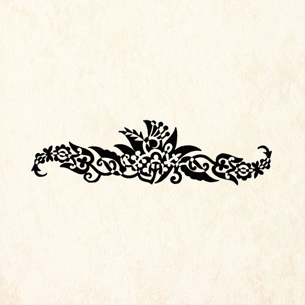StampaFe Benares flourish Floral Rubber Art Stamp