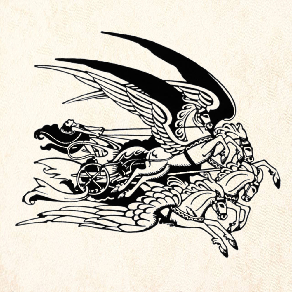 StampaFe Apollo’s Chariot Vintage Rubber Art Stamp