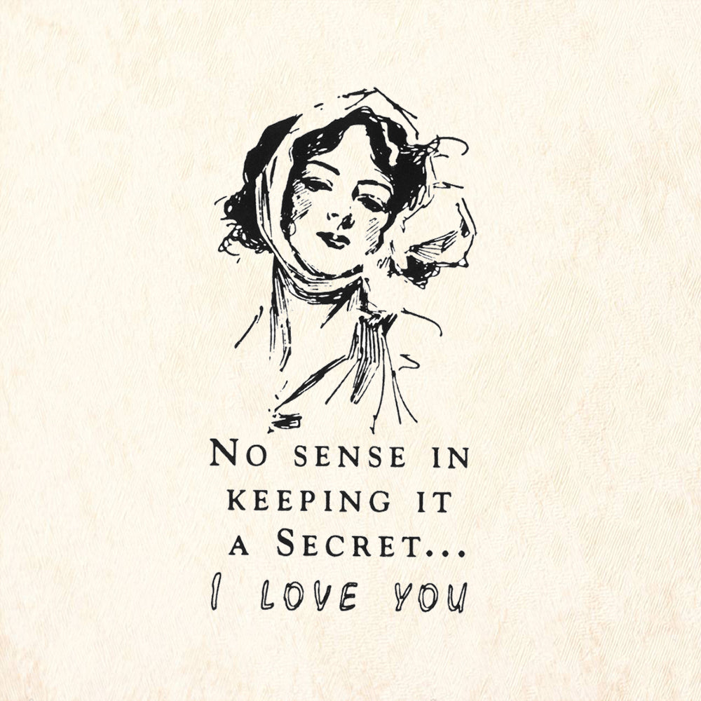 StampaFe I Love You Face Card Making Rubber Art Stamp