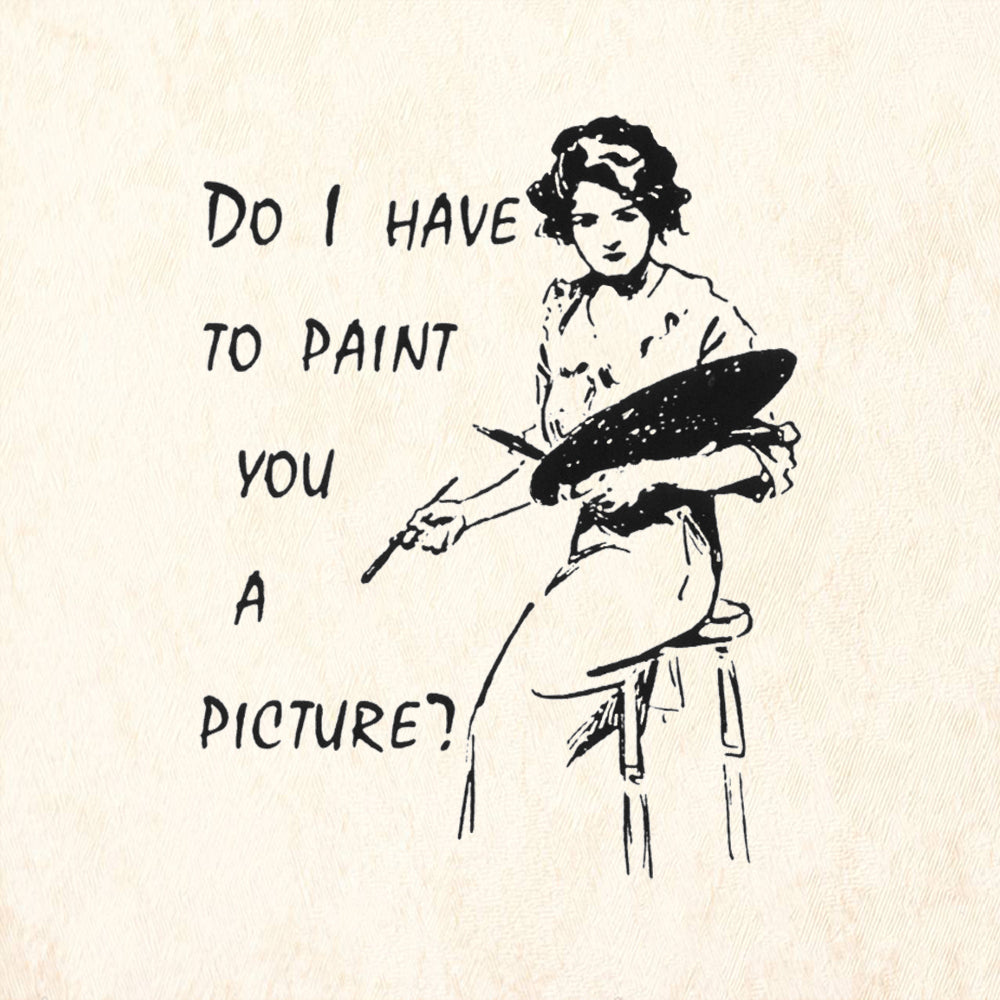 StampaFe Paint You a Picture Lady Card Making Rubber Art Stamp