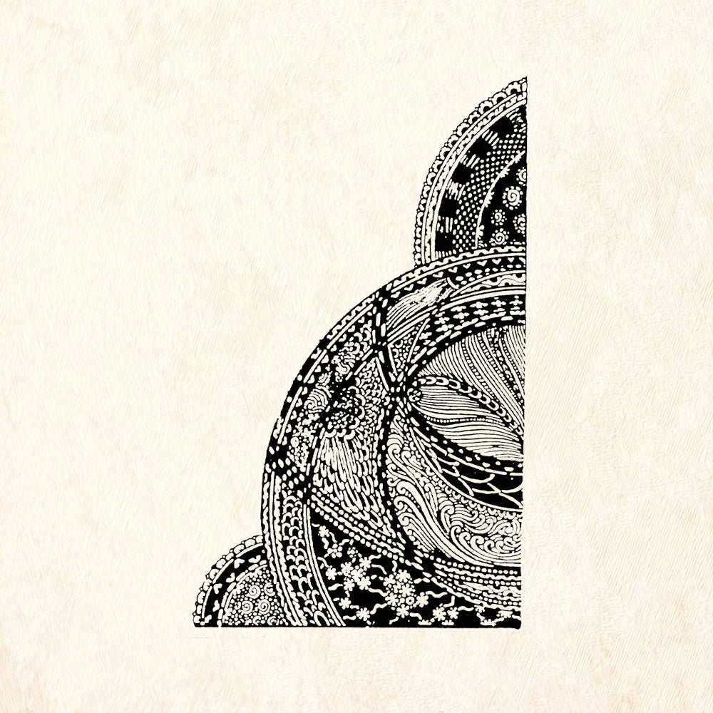 StampaFe Corner Right Mixed Media Rubber Art Stamp