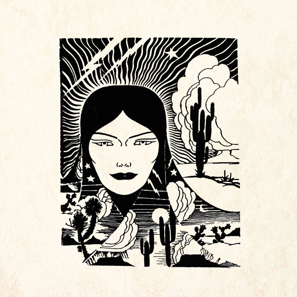 StampaFe Face of the Desert Mixed Media Rubber Art Stamp