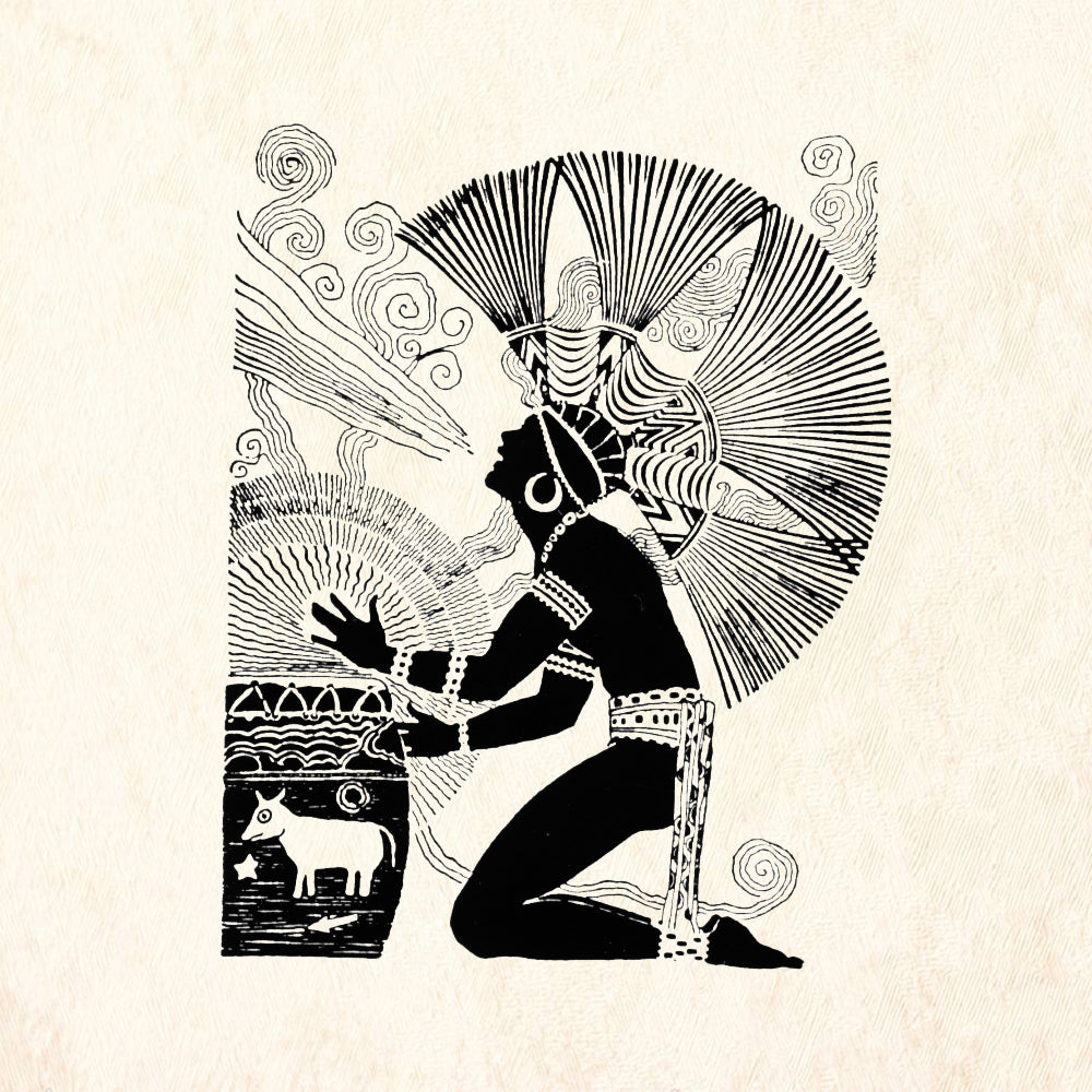 StampaFe Drummer Tribal Rubber Art Stamp