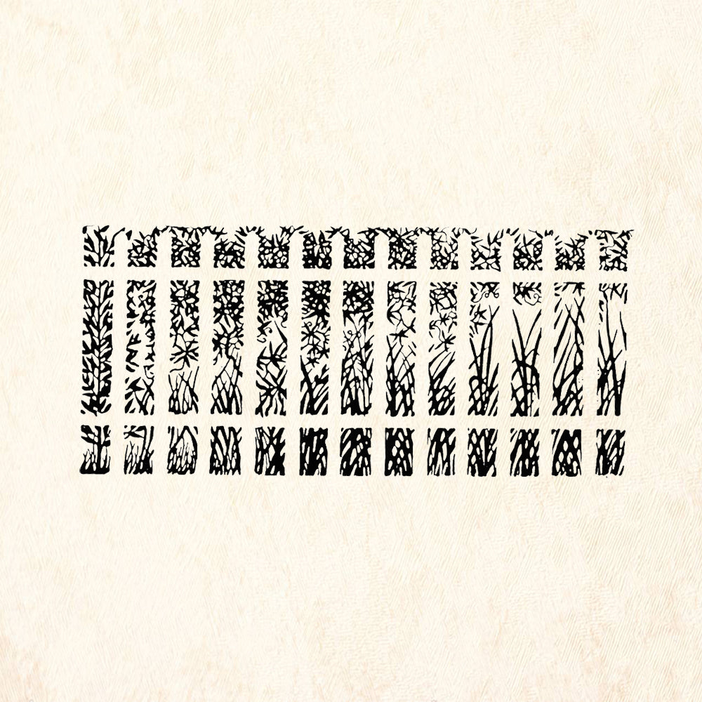 StampaFe Picket Fence Botanical Rubber Art Stamp