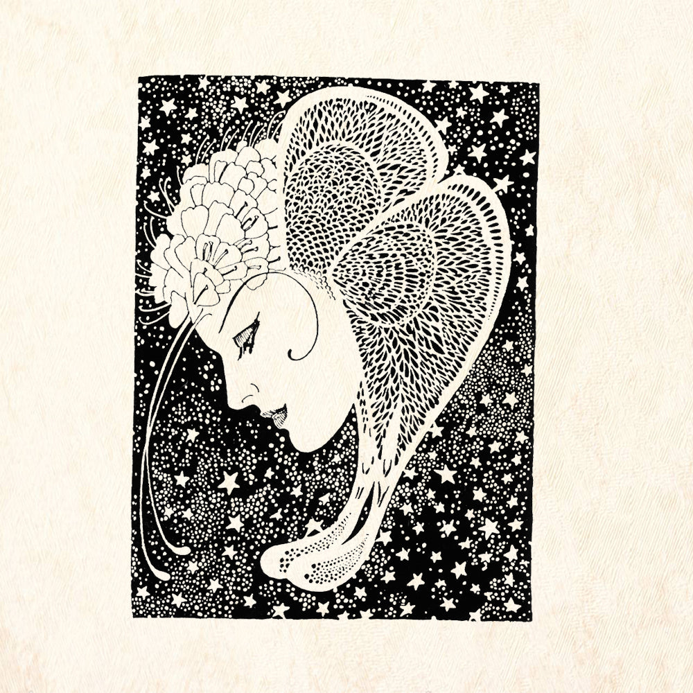 StampaFe Mariposa Floral Rubber Art Stamp
