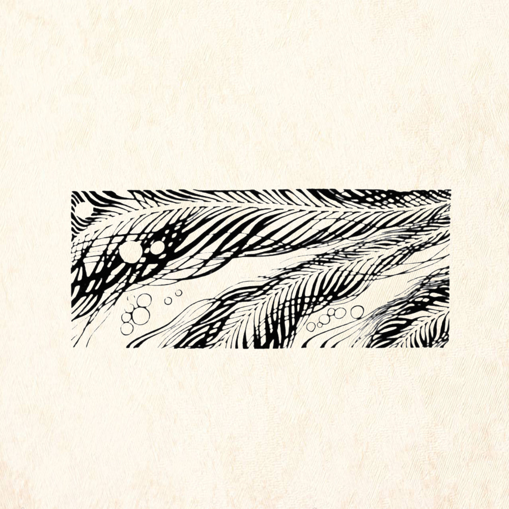 StampaFe Feather Weed Botanical Rubber Art Stamp